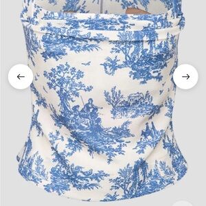 Miaou. Blue and White Women's Top/corset. NWT. Size XL